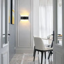 Modern black & gold led wall lamp for living room sleek geometric design