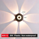 Modern black & gold led wall lamp for living room sleek geometric design