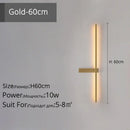 Modern black & gold led wall lamp – living room minimalist sconce