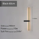Modern black & gold led wall lamp – living room minimalist sconce