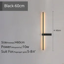 Modern black & gold led wall lamp – living room minimalist sconce