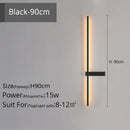 Modern black & gold led wall lamp – living room minimalist sconce