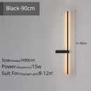 Modern black & gold led wall lamp – living room minimalist sconce