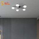 DecorBites™ Black/Gold Lustre Copper Ceiling LED Modern Light Fixture for Living Room/Kitchen/Balcony