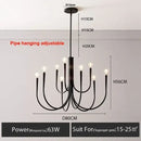 Modern black gold metal chandelier dining room 9 light fixture
