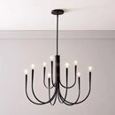 Modern black gold metal chandelier dining room 9 light fixture