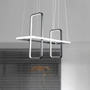 Modern black & gold metal rectangle ceiling pendant kitchen light
