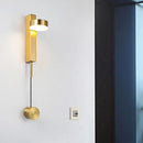 Modern black & gold metallic wall lighting – bedroom flush mount wall