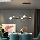 Modern black & gold minimalist led pendant light dining room sphere