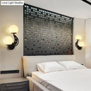 DecorBites™ Contemporary Bedroom Sconce Light: 2 Bulbs Black/Gold Wall Lamp with Milky Glass Ball Shades (Left/Right)