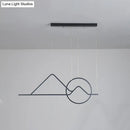Modern black & gold mountain pendant chandelier dining room light