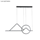 Modern black & gold mountain pendant chandelier dining room light