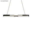 Modern black & gold oblong acrylic pendant light dining room lamp