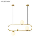 Modern black & gold opal glass chandelier – dining room light fixture