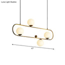 Modern black & gold opal glass chandelier – dining room light fixture