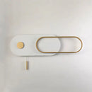 Modern black & gold oval led wall lamp bedroom sconce