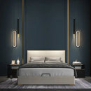 Modern black & gold oval pendant lamps bedroom minimalist lighting