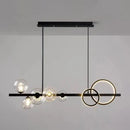 DecorBites™ Modern Black Metal Island Pendant Lighting with Clear Glass for Dining Table