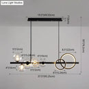 DecorBites™ Modern Black Metal Island Pendant Lighting with Clear Glass for Dining Table