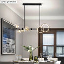 DecorBites™ Modern Black Metal Island Pendant Lighting with Clear Glass for Dining Table
