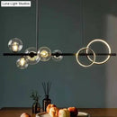 DecorBites™ Modern Black Metal Island Pendant Lighting with Clear Glass for Dining Table