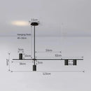 Modern black & gold pendant lights for kitchen island