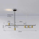 Modern black & gold pendant lights for kitchen island
