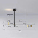 Modern black & gold pendant lights for kitchen island