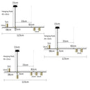 Modern black & gold pendant lights for kitchen island