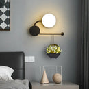 DecorBites™ Nordic Style PVC Round Wall Sconce Light - Black/Gold Wall Mounted Lamp
