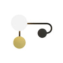 DecorBites™ Nordic Style PVC Round Wall Sconce Light - Black/Gold Wall Mounted Lamp