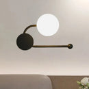 DecorBites™ Nordic Style PVC Round Wall Sconce Light - Black/Gold Wall Mounted Lamp