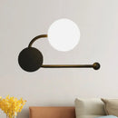 DecorBites™ Nordic Style PVC Round Wall Sconce Light - Black/Gold Wall Mounted Lamp