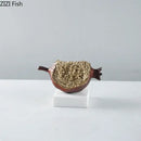 Modern black & gold pomegranate sculpture living room decor set