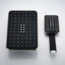 Modern black & gold rainfall shower head bathroom handshower