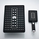 Modern black & gold rainfall shower head bathroom handshower