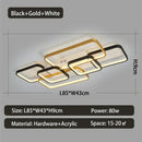 Modern black & gold rectangular decorbites dimmable led ceiling light living room