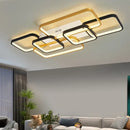 Modern black & gold rectangular decorbites dimmable led ceiling light living room