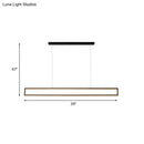 Modern black & gold rectangular led pendant light dining room 110v-120v