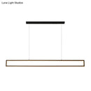 Modern black & gold rectangular led pendant light dining room 110v-120v