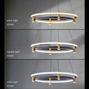 Modern black & gold ring led pendant – dining room chandelier