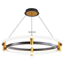 Modern black & gold ring led pendant – dining room chandelier