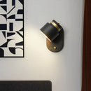 Modern black & gold rotatable led light bedroom wall sconce