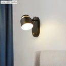 Modern black & gold rotatable led light bedroom wall sconce