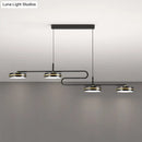 Modern black & gold round pendant light dining room chandelier