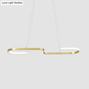Modern black & gold s-like chandelier lamp dining room pendant light