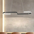 Modern black & gold s-like chandelier lamp dining room pendant light