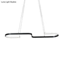 Modern black & gold s-like chandelier lamp dining room pendant light