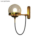 Modern black & gold smoke glass wall lamp – living room sconce
