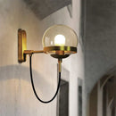 Modern black & gold smoke glass wall lamp – living room sconce